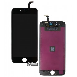 Дисплей iPhone 6, черный, с сенсорным экраном (дисплейный модуль), с рамкой, High Copy Дисплей iPhone 6, черный, с сенсорным экраном (дисплейный модуль), с рамкой, High Copy