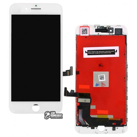 Дисплей iPhone 8 Plus, белый, с сенсорным экраном (дисплейный модуль), с рамкой, High Copy, Kingwo
