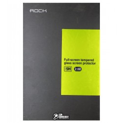 Закаленное защитное стекло Rock (2.5D) с изогнутыми краями для Iphone 6/6S (+ Закаленное защитное кольцо для камеры) черное