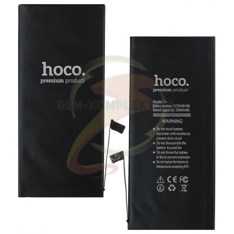 Аккумулятор Hoco для Apple iPhone 7 Plus, Li-ion, 3,82 B, 2900 мАч, #616-00250