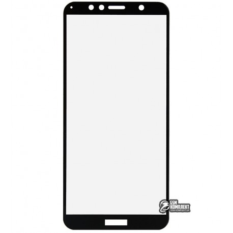 Закаленное защитное стекло для Huawei Honor 7A Pro 5.7", 0,26 мм 9H, черное