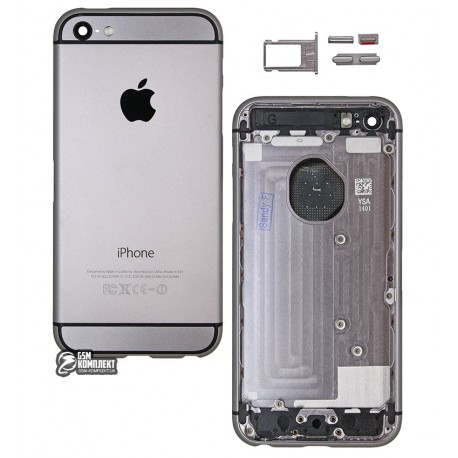 Корпус для Apple iPhone 5, чорний, імітація iPhone 6