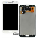 Дисплей для Samsung G900 Galaxy S5, белый, с сенсорным экраном, с регулировкой яркости, (TFT), Best copy, Сopy