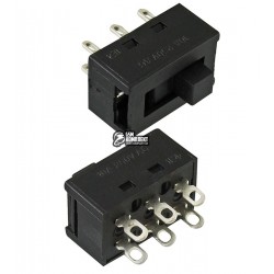 Переключатель XC-2210 2 позиции ползунковый для фена, вытяжки