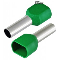 Кабельный изолированный наконечник, втулочный двойной TE-6014, 2х6кв.мм, Ø10шт)