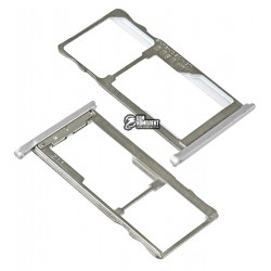 Держатель SIM-карты для Meizu M3S, серебристый