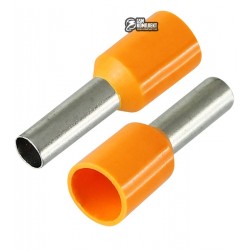 Кабельный изолированный наконечник, втулочный Ø4009, 4кв.мм. Ø10шт), оранж.