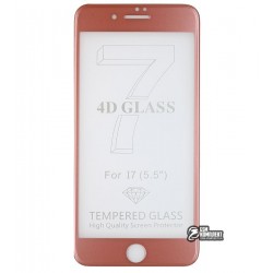 Закаленное защитное стекло для Apple iPhone 7 Plus / 8 Plus, 3D, 0,1mm, 9H, розовое золото