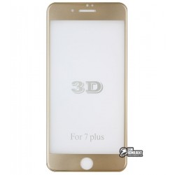 Закаленное защитное стекло для Apple iPhone 7 Plus / 8 Plus, 3D, 0,1mm, 9H, золотое