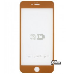 Закаленное защитное стекло для Apple iPhone 6 Plus, iPhone 6S Plus, 0,26 мм 9H, 3D, золотое Закаленное защитное стекло для Apple iPhone 6 Plus, iPhone 6S Plus, 0,26 мм 9H, 3D, золотое