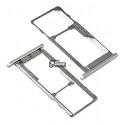 Держатель SIM-карты для Meizu M5 note, серебристый