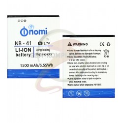 Аккумулятор NB-41 для Nomi i400 Beat, Li-ion, 3,7 В, 1500 мАч, original Аккумулятор NB-41 для Nomi i400 Beat, Li-ion, 3,7 В, 1500 мАч, original