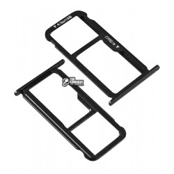 Держатель SIM-карты для Huawei Honor 8, FRD-L09/FRD-L19, c держателем MMC, черный Держатель SIM-карты для Huawei Honor 8, FRD-L09/FRD-L19, c держателем MMC, черный