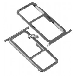 Держатель SIM-карты для Huawei GR5 (2017), Honor 6X, Mate 9 Lite, BL-L23/BLN-L21, c держателем MMC, черный