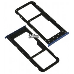 Держатель SIM-карты для Huawei Enjoy 7s, P Smart, FIG-L31/FIG-LX1, c держателем MMC, синий Держатель SIM-карты для Huawei Enjoy 7s, P Smart, FIG-L31/FIG-LX1, c держателем MMC, синий
