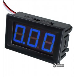 Вольтметр цифровой 0-30V DSN-DVM-568L-3 встраиваемый, три провода, синий