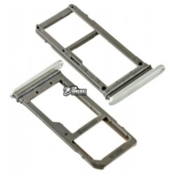 Тримач SIM-карти для Samsung G930F Galaxy S7, з держателем MMC, single SIM, білий