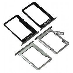 Держатель SIM-карты для Huawei Mate 7, комплект 2 шт., c держателем MMC, черный Держатель SIM-карты для Huawei Mate 7, комплект 2 шт., c держателем MMC, черный
