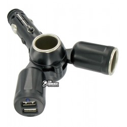 Разветвитель прикуривателя Kit Quad 2 USB