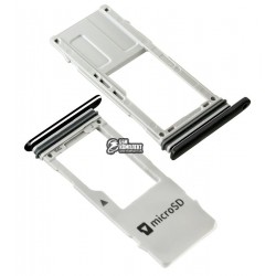 Держатель карты памяти для Samsung A530F Galaxy A8 (2018), A730F Galaxy A8+ (2018), черный, single SIM