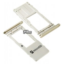 Держатель карты памяти для Samsung A530F Galaxy A8 (2018), A730F Galaxy A8+ (2018), золотистый, single SIM