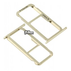 Держатель SIM-карты для Huawei Honor 8, FRD-L09/FRD-L19, c держателем MMC, золотистый Держатель SIM-карты для Huawei Honor 8, FRD-L09/FRD-L19, c держателем MMC, золотистый
