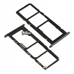 Держатель SIM-карты для Huawei Y6 (2018), Y6 Prime (2018), c держателем MMC, черный Держатель SIM-карты для Huawei Y6 (2018), Y6 Prime (2018), c держателем MMC, черный