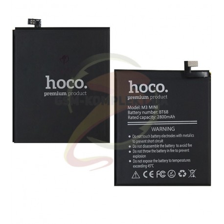 Аккумулятор Hoco BT68 для Meizu M3, M3 Mini, Li-Polymer, 3,85 B, 2870 мАч