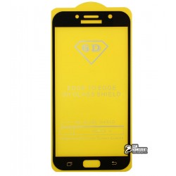 Закаленное защитное стекло для Samsung A720 Galaxy A7 (2017), 0,26 мм 9H, Full Glue, черное
