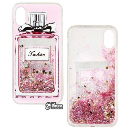 Чехол для iPhone X, iPhone XS, Stardust, силикон+пластик, с блестками, PPink Parfum