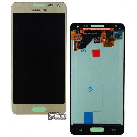 Дисплей для Samsung G850F Galaxy Alpha, золотистий, з сенсорним екраном (дисплейний модуль)