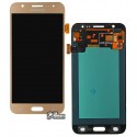 Дисплей для Samsung J500F/DS Galaxy J5, J500H/DS Galaxy J5, J500M/DS Galaxy J5, золотистый, с сенсорным экраном (дисплейный модуль), (OLED), High quality