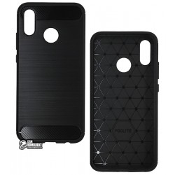 Чехол для Huawei P20 Lite/Nova 3E, Polished Carbon, силиконовый, черный