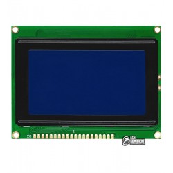 ЖК дисплей LCD12864 128х64 точки, синий фон, белое изображение KS0108 BLUE