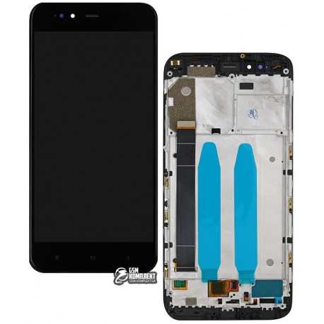 Дисплей для Xiaomi Mi 5X, Mi A1, черный, с сенсорным экраном (дисплейный модуль), с рамкой, Original (PRC)
