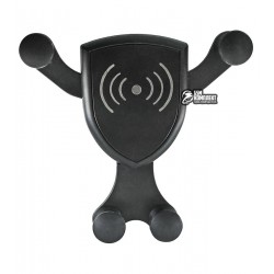 Автодержатель + беспроводная зарядка GRAVITY AIR Black