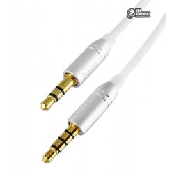 Кабель AUX (Мини-джек - Мини-джек), Hoco UPA05 Yueyin, 3,5 мм, пружинка, с микрофоном и контроллером