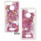 Чехол для Xiaom Redmi 6 с плавающими блестками, розовый