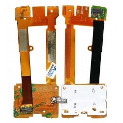 Шлейф для телефону Nokia 7610sn, міжплатний, з компонентами, с верхним клавиатурным модулем