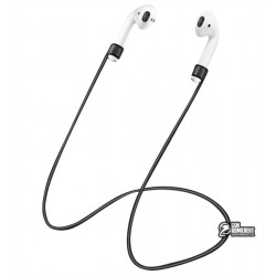 Ремешок Anti Lost для Apple airpods силиконовый, черный