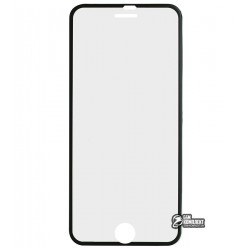 Закаленное защитное стекло для Apple iPhone 7 / iPhone 8, 0,26 мм 9H, 3D Glass, с черной алюминиевой рамкой