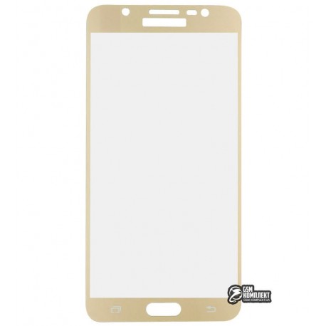 Закаленное защитное стекло для Samsung J710F, J710FN, J710H, J710M Galaxy J7 (2016), 0,26 мм 9H, золотое
