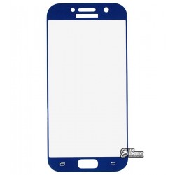 Закаленное защитное стекло для Samsung A520 Galaxy A5 (2017), 3D Glass, 0,26 мм 9H, синее