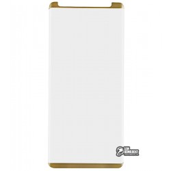 Закаленное защитное стекло для Samsung N950 Galaxy Note 8, 3D Glass, 0,3 mm 9H, золотистое