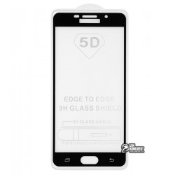 Закаленное защитное стекло для Samsung A710 Galaxy A7 2016 Duos, 0,26 мм 9H, Full Glue, черное