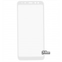 Загартоване захисне скло для Samsung A530 Galaxy A8 2018, 2.5D, 0,26 мм 9H, білий колір