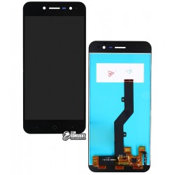 Дисплей для ZTE Blade A520, черный, с сенсорным экраном (дисплейный модуль)