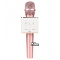 Портативный микрофон колонка для караоке Q7, rose gold