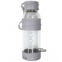 Пляшка для води Boll, скляна в силіконової захисту, сірий колір