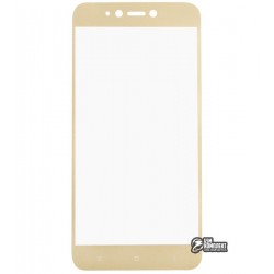 Загартоване захисне скло для Xiaomi Redmi Note 5A, 0,26 мм 9H, 2.5D, Золоте